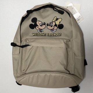 ディズニー(Disney)の【最終値下げ】レトロミッキー　リュック　バースデイ　ベージュ(リュック/バックパック)