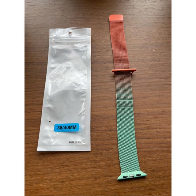 Apple Watch(アップルウォッチ)のアップルウォッチ　オレンジグリーン　ステンレス　チェーンベルト　38/40mm レディースのファッション小物(腕時計)の商品写真