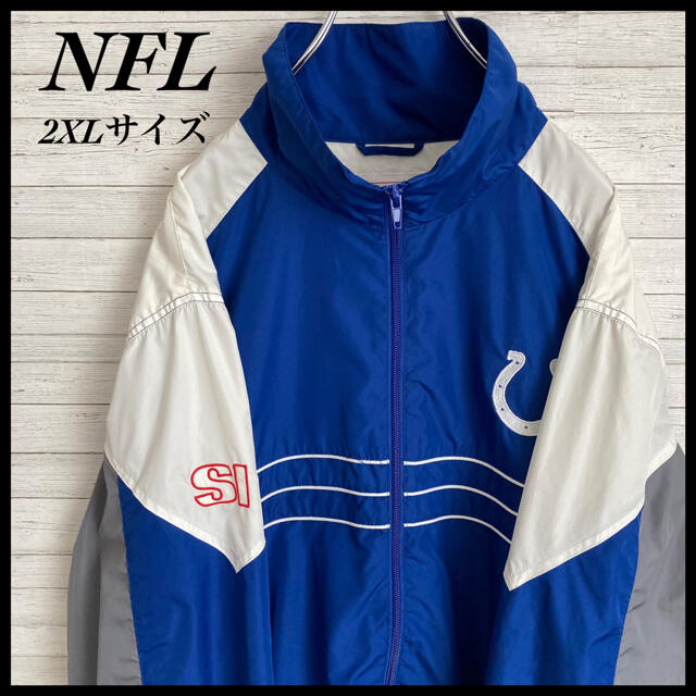 【激レア】NFL☆コルツ ワンポイント刺繍ロゴ ナイロンジャケット 2XL