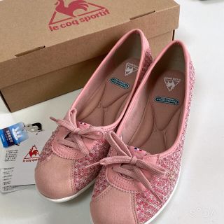 ルコックスポルティフ(le coq sportif)のなな様ご専用✨ルコックスポルティフモンペリエ　ジャガードピンク　24cm 未使用(スニーカー)