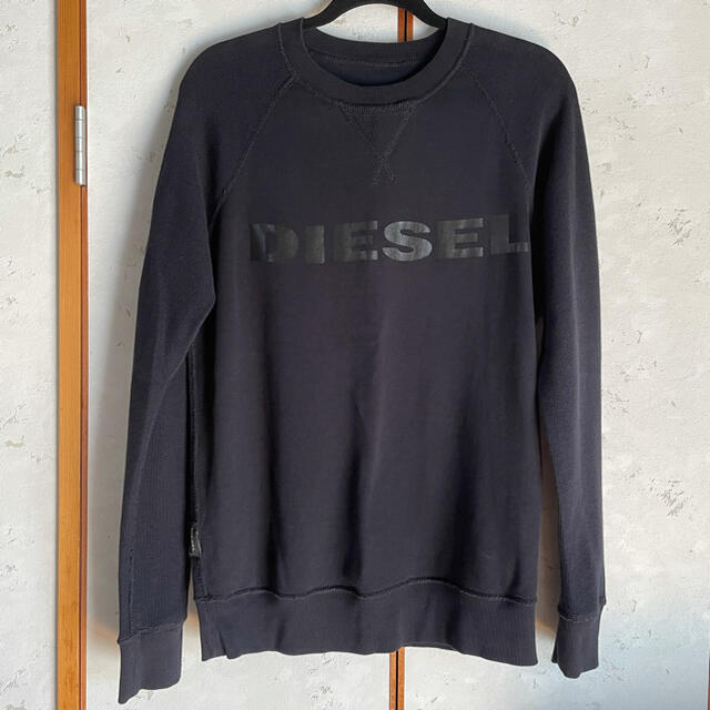 美品 DIESEL リバーシブル サーマル スウェット 黒 M 日本M～L相当