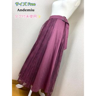 アンデミュウ(Andemiu)の【タグ付未使用】Andemiu スカート  チュール部セパレート♪(ロングスカート)