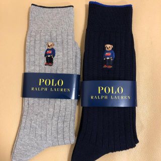 ポロラルフローレン(POLO RALPH LAUREN)の在庫薄　新作新品　メンズ　ポロラルフローレン　ベアー柄ソックス2足　日本製(ソックス)