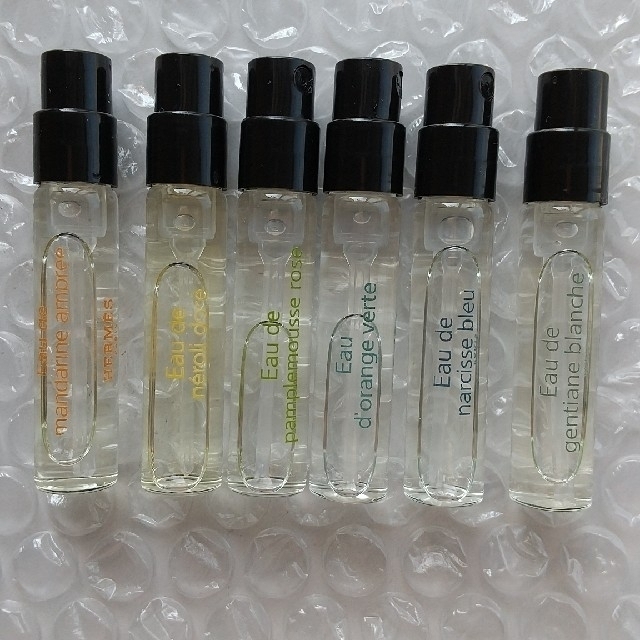 Hermes(エルメス)の【 HERMES 】６種 サンプルセット (2ml.×6本 = 12ml.) コスメ/美容の香水(ユニセックス)の商品写真