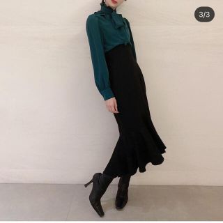 スナイデル(SNIDEL)のcorset volume mermaid skirt(ロングスカート)