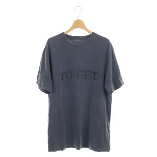 ドゥーズィエムクラス(DEUXIEME CLASSE)のドゥーズィエムクラス TO GET プリントTシャツ 半袖 ダメージ加工 紺(Tシャツ(半袖/袖なし))