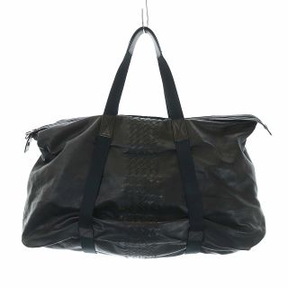 ボッテガヴェネタ(Bottega Veneta)のボッテガヴェネタ ボストンバッグ ハンドバッグ イントレチャート レザー 黒(ボストンバッグ)