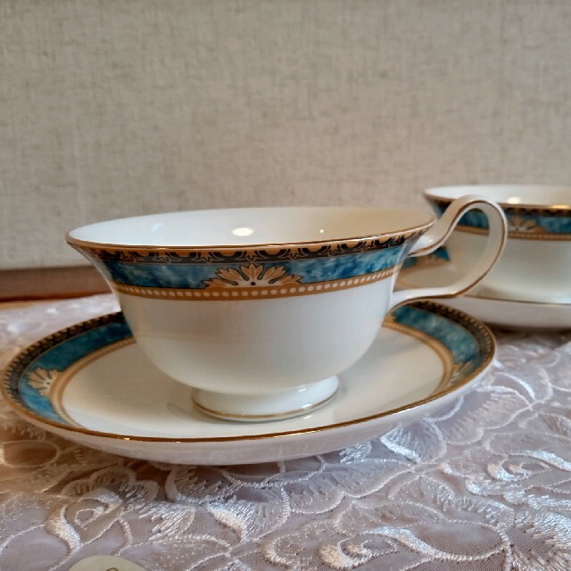 WEDGWOOD ティーカップ&ソーサー2客セットカーゾン