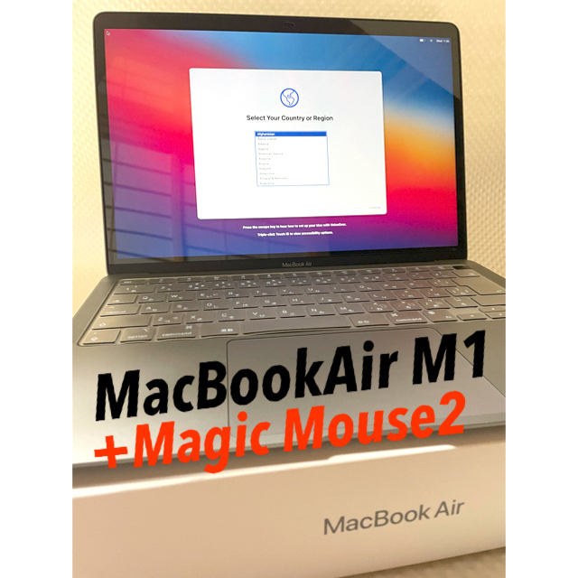 【最終お値下げ】マウス付Apple MacBook Air M1 2020スペースグレイ