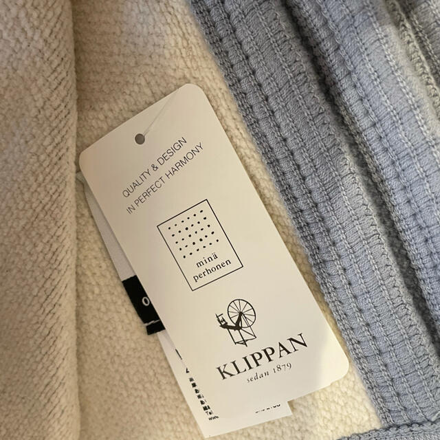 KLIPPAN(クリッパン)のppddesing様専用　クリッパン　ミナペルホネン  ブランケット　ブルー キッズ/ベビー/マタニティのこども用ファッション小物(おくるみ/ブランケット)の商品写真