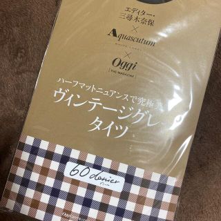 アクアスキュータム(AQUA SCUTUM)のAquascutum × Oggi ヴィンテージグレータイツ 60デニール(タイツ/ストッキング)