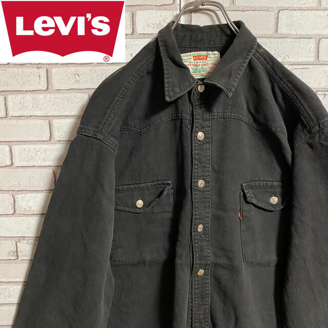 Levi's(リーバイス)の90s 古着 リーバイス  ブラックデニムシャツ ビッグシルエット ゆるだぼ メンズのトップス(シャツ)の商品写真