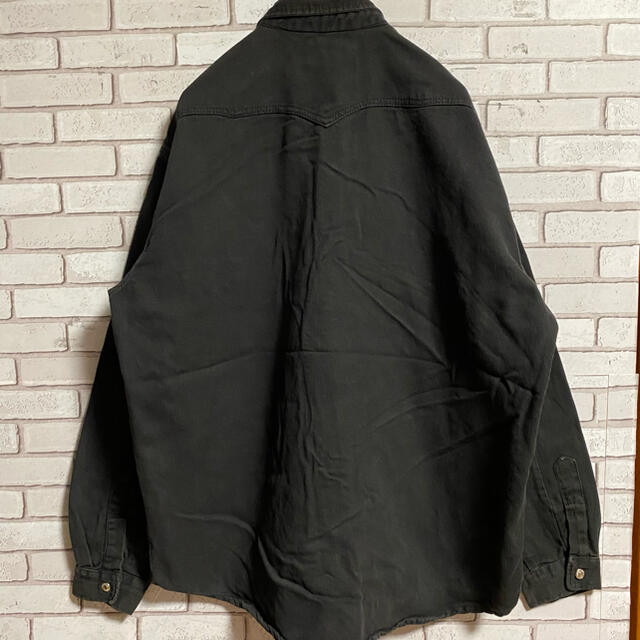 Levi's(リーバイス)の90s 古着 リーバイス  ブラックデニムシャツ ビッグシルエット ゆるだぼ メンズのトップス(シャツ)の商品写真