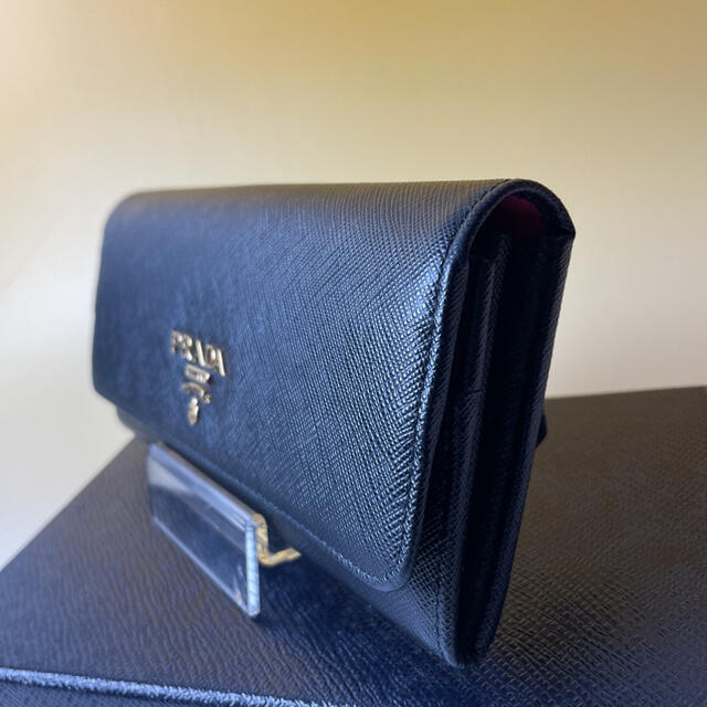 PRADA 極美品 黒 現行 長財布 サフィアーノマルティック プラダ