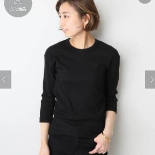 ドゥーズィエムクラス(DEUXIEME CLASSE)のDeuxieme Classe RIB Tシャツ　ブラック(カットソー(長袖/七分))