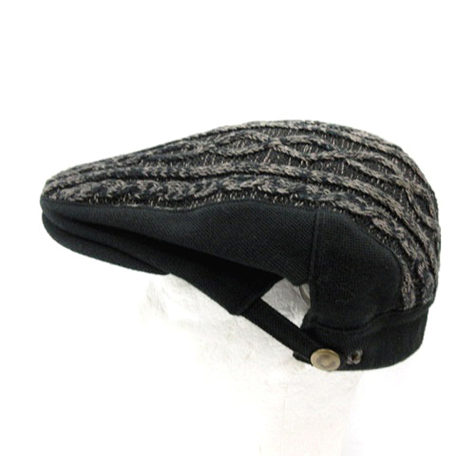 FRED PERRY(フレッドペリー)のフレッドペリー 帽子 ハンチング ニット 切替 F 黒 メンズの帽子(ハンチング/ベレー帽)の商品写真