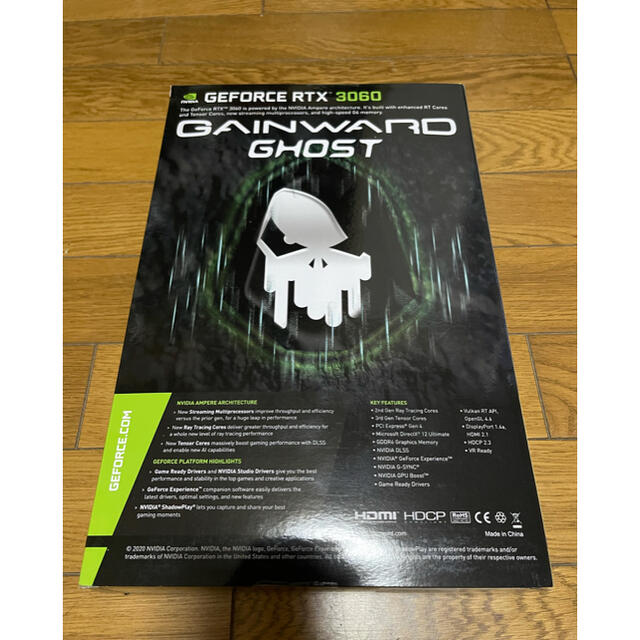 Ghost(ゴースト)のGAINWARD Ghost RTX3060 o12g スマホ/家電/カメラのPC/タブレット(PCパーツ)の商品写真