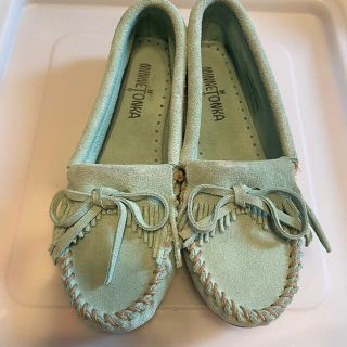 ミネトンカ(Minnetonka)のミネトンカ　モカシン　ミントグリーン(スリッポン/モカシン)