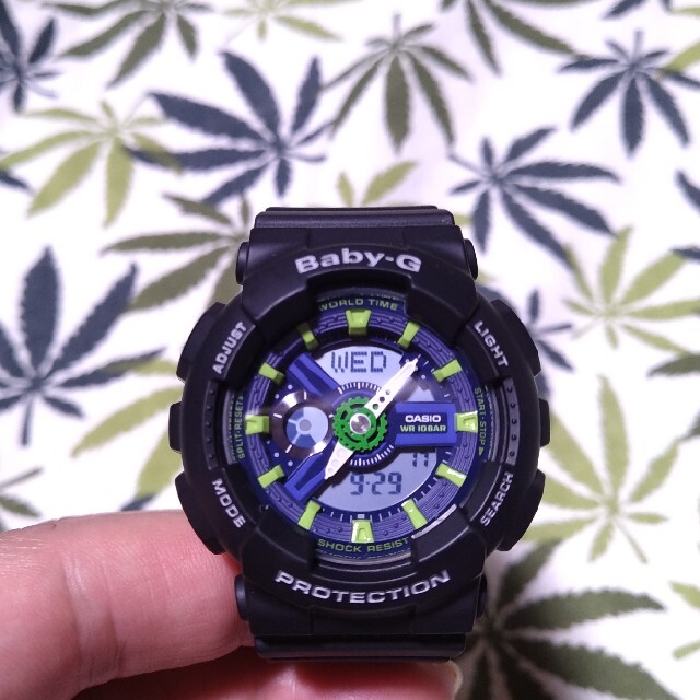 Baby-G(ベビージー)のCASIO Baby-G ba-110pp　ジーショック　ブラック×ネイビー レディースのファッション小物(腕時計)の商品写真