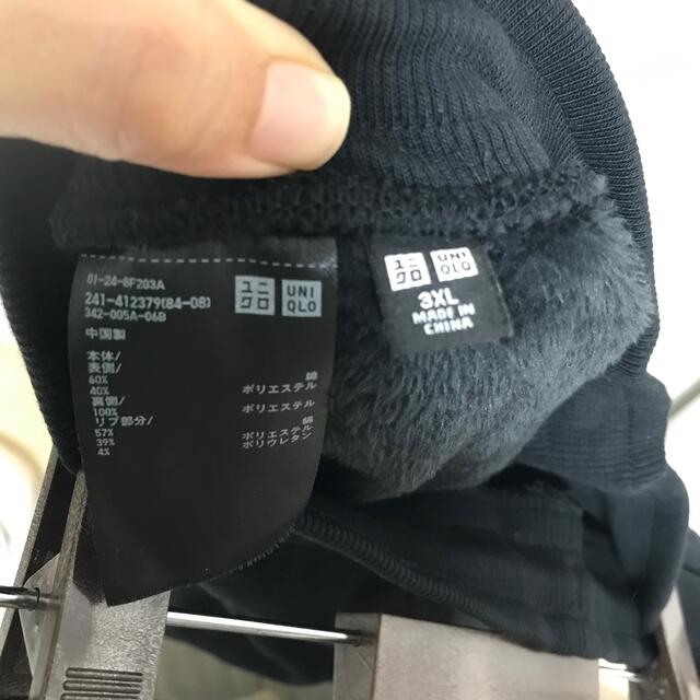 UNIQLO(ユニクロ)の（専用）2回のみ着用☆ユニクロ　黒ブラック　防風フリースパンツ　暖パン　3XL レディースのパンツ(カジュアルパンツ)の商品写真