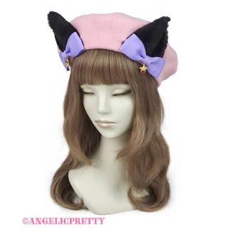 アンジェリックプリティー(Angelic Pretty)のLittle Cat ベレー帽 ピンク(ハンチング/ベレー帽)