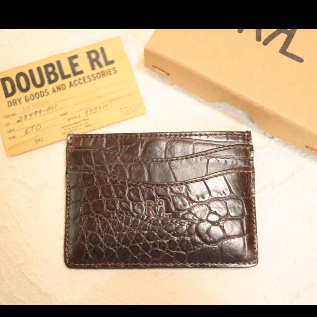 RRL(ダブルアールエル)の新品*RRL*クロコダイルエンボスド レザー カードウォレット　ホルダー*　 メンズのファッション小物(折り財布)の商品写真