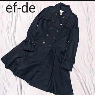 エフデ(ef-de)の極美品　ef-de　 エフデ　フレア　トレンチコート　ネイビー(トレンチコート)