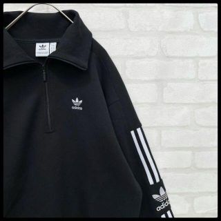 海外Lサイズ　adidas originals ハーフジップスウェット