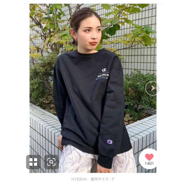 EMODA × CHAMPION　ラフプリントオーバーTシャツ