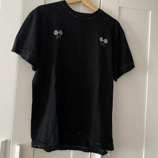 ケイスケカンダ(keisuke kanda)のkeisuke kanda タスキ掛けのTシャツ　黒(Tシャツ(半袖/袖なし))