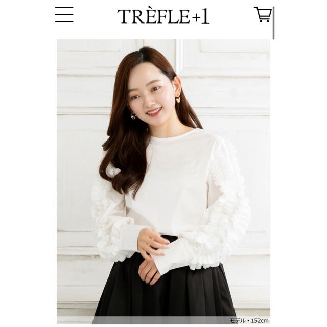 トレフルプラスワン お袖ホイップブラウス Trefle+1 トレフルプラスワン お袖ホイップブラウス Trefle+1