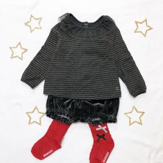 プチバトー(PETIT BATEAU)の[未着用］プチバトー　セットアップ　24m(Tシャツ/カットソー)