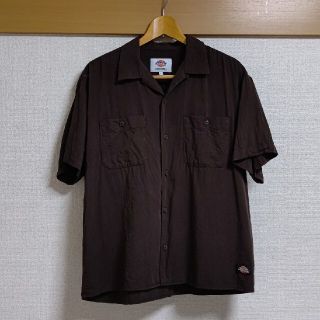 ディッキーズ(Dickies)のhash様専用（古着）Dickies　オープンカラーシャツ　半袖　ブラウン(シャツ)