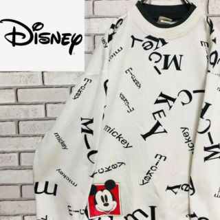 ディズニー(Disney)の希少 ディズニー ミッキーキャラクター 総柄 スウェット USA製 90s(スウェット)