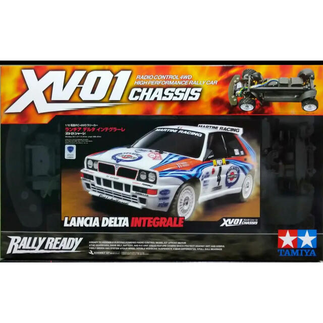 タミヤ 1/10RC ランチア デルタ インテグラーレ(XV-01シャーシ)新品 | フリマアプリ ラクマ