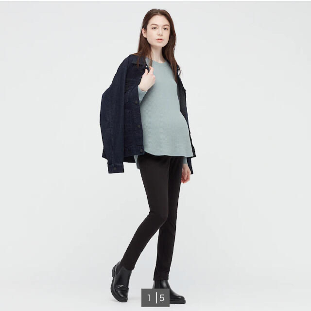 UNIQLO(ユニクロ)のUNIQLO マタニティ　ストレッチパンツ　Sサイズ キッズ/ベビー/マタニティのマタニティ(マタニティボトムス)の商品写真