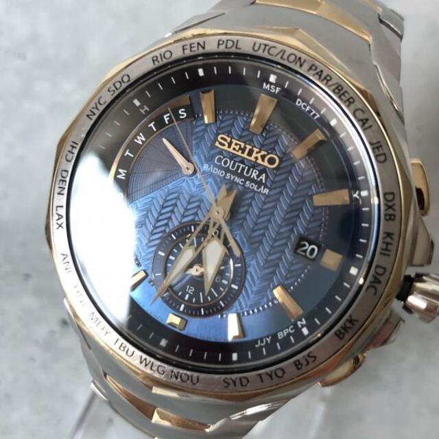 展示品 セイコー上級コーチュラ 電波ソーラー SEIKO 腕時計 メンズ