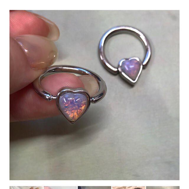  LANIE pink opal BEADS RING ビーズリング  レディースのアクセサリー(リング(指輪))の商品写真