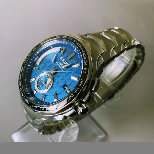 【新品】セイコー上級コーチュラ 電波ソーラー SEIKO 腕時計★メンズ ブルー