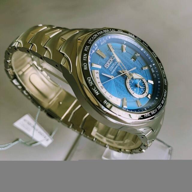 【新品】セイコー上級コーチュラ 電波ソーラー SEIKO メンズ腕時計 ブルー