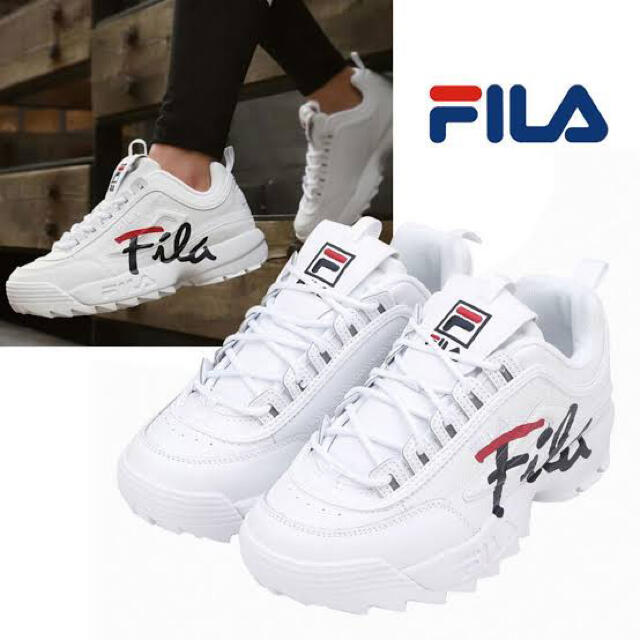 FILA(フィラ)の本日のみお値下げ❗️ FILA スニーカー ディストレイサースクリプト メンズの靴/シューズ(スニーカー)の商品写真