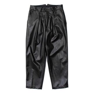 サンシー(SUNSEA)のstein / EX WIDE TAPERED TROUSERS LEATHER(スラックス)