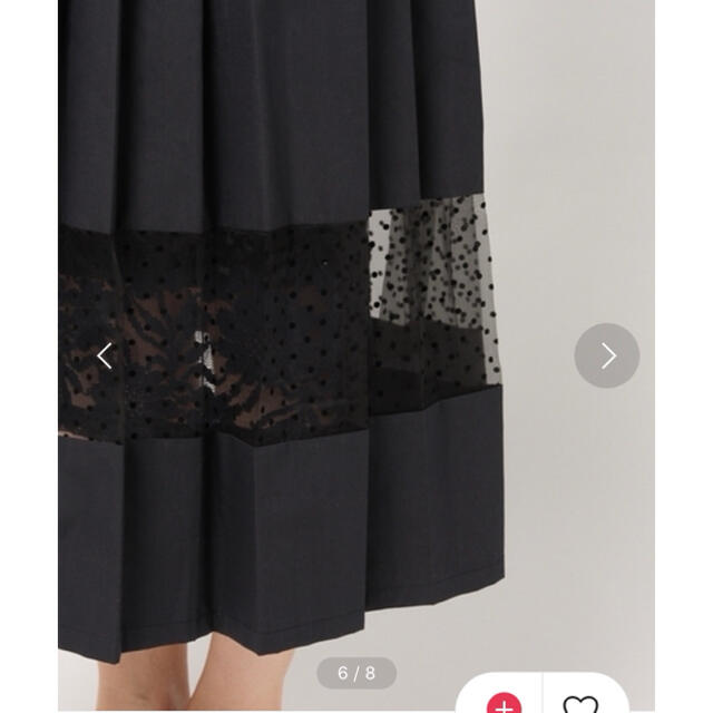 Ameri VINTAGE(アメリヴィンテージ)の《AMERI》PLEATS DOCKING LACE DRESS レディースのワンピース(ロングワンピース/マキシワンピース)の商品写真