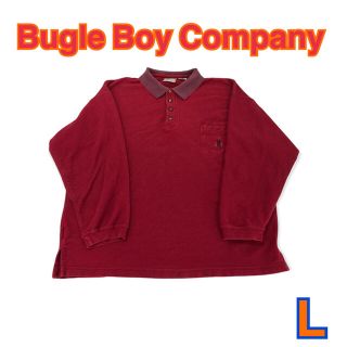 283 USA 古着 Bugle Boy Company 長袖 ポロシャツ L(ポロシャツ)