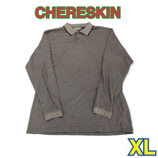 286 USA 古着 CHERESKIN 長袖 ポロシャツ XL(ポロシャツ)