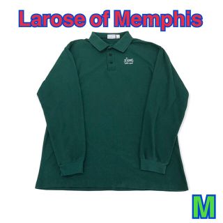 288 USA 古着 Larose of Memphis 長袖 ポロシャツ M(ポロシャツ)