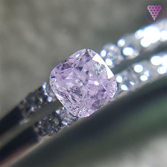 ♡様 0.128 ct F. P - Purple I2 天然 パープル ダイヤ レディースのアクセサリー(リング(指輪))の商品写真