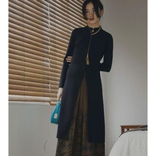 アメリヴィンテージ(Ameri VINTAGE)のHALF OPEN LONG TOP Ameri VINTAGE(ニット/セーター)