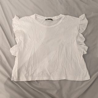 ザラ(ZARA)のZARA 　トップス　白　ノースリーブ(シャツ/ブラウス(半袖/袖なし))