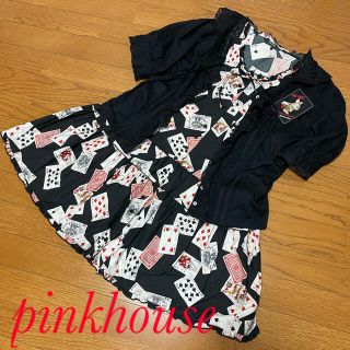 ピンクハウス(PINK HOUSE)のトランプ柄チュニックワンピース(ミニワンピース)